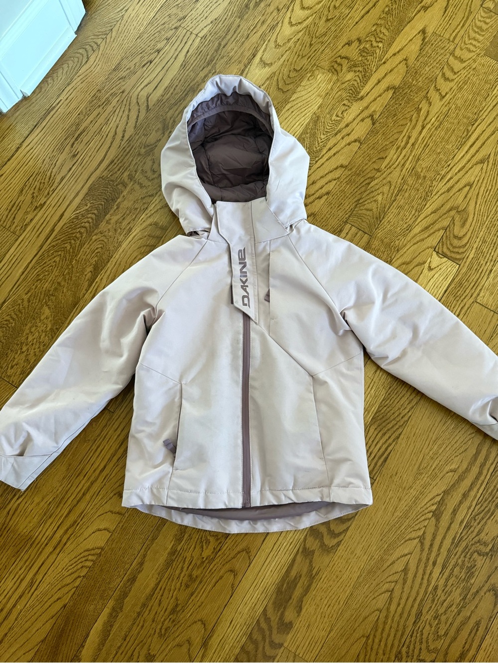 Dakine Kids Pale Pink Hooded Puffer Jacket